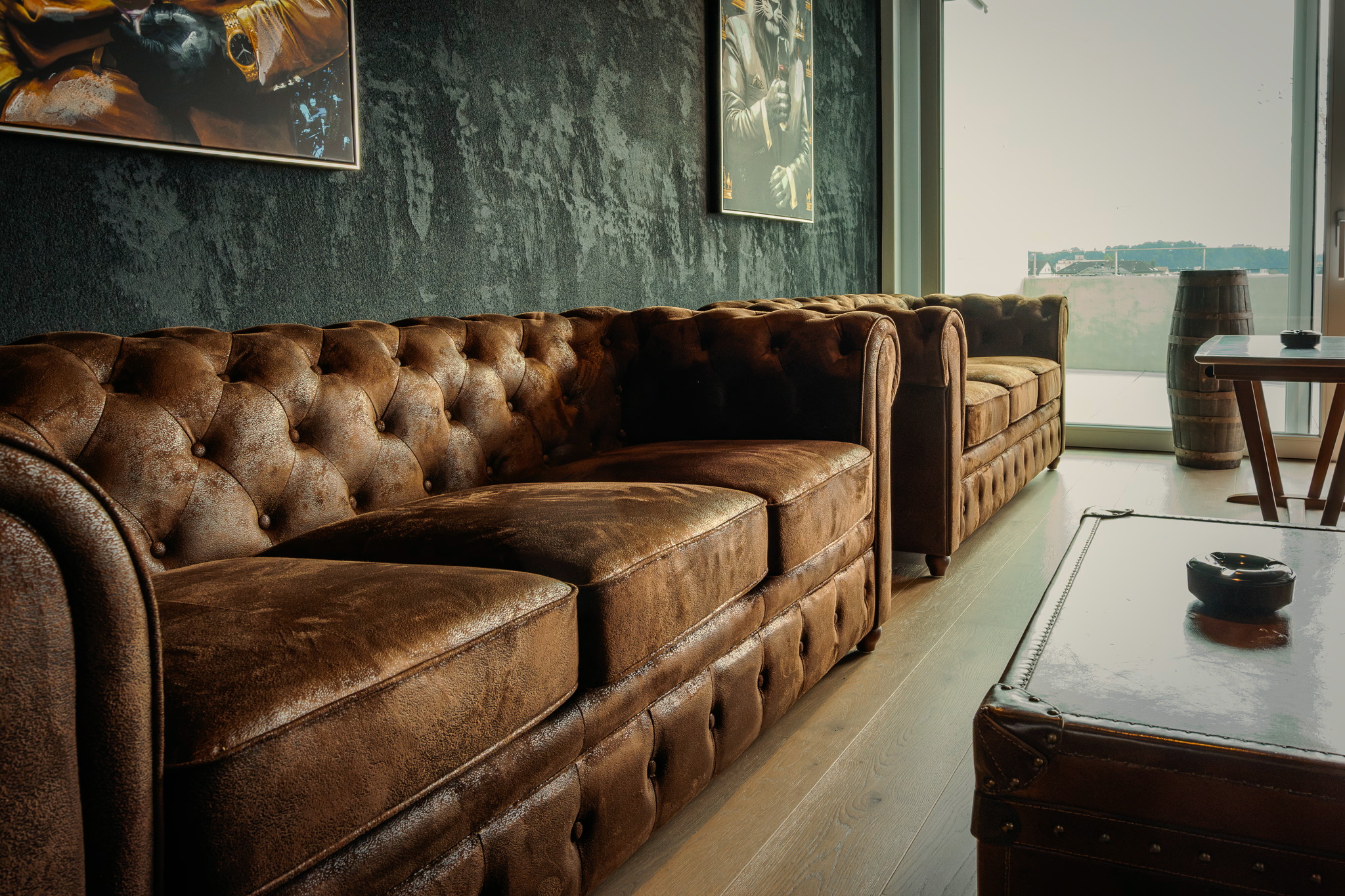 Sitzecke in der Zigarrenlounge